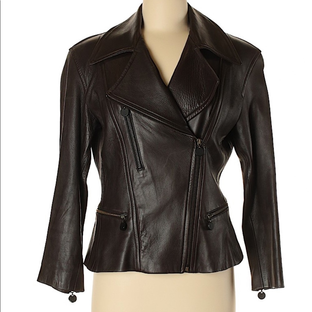 Vintage Donna Karen 100% Deerskin Leather Jacket
